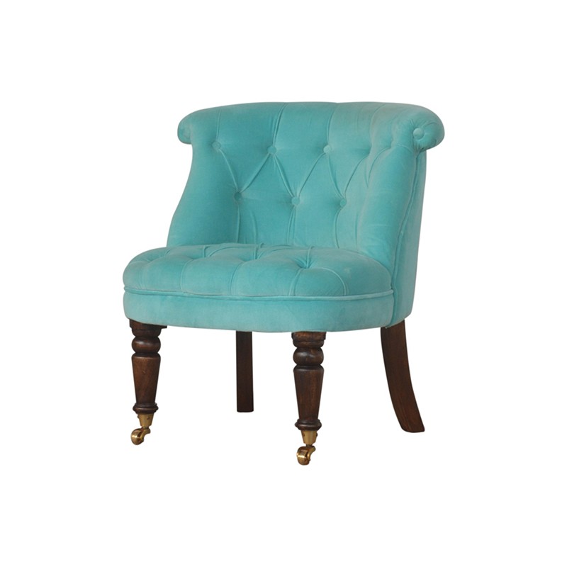 Turquoise Velvet Accent Chair Artisan Furniture