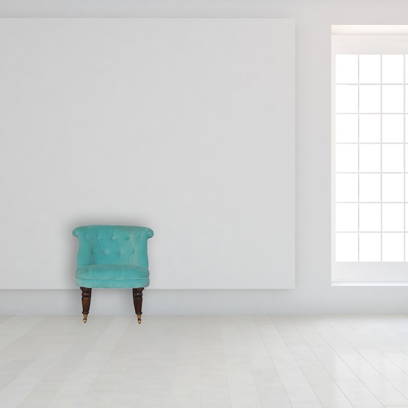 Turquoise Velvet Accent Chair  - Artisan Furniture 