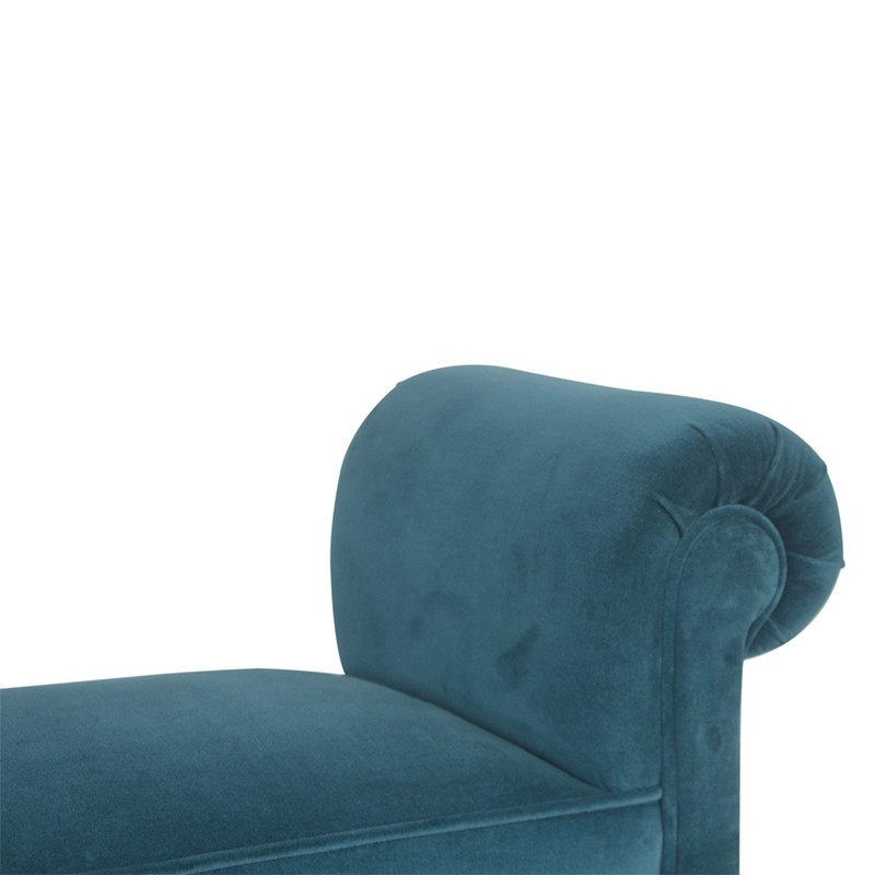 Teal Velvet Bench  - Artisan Furniture 
