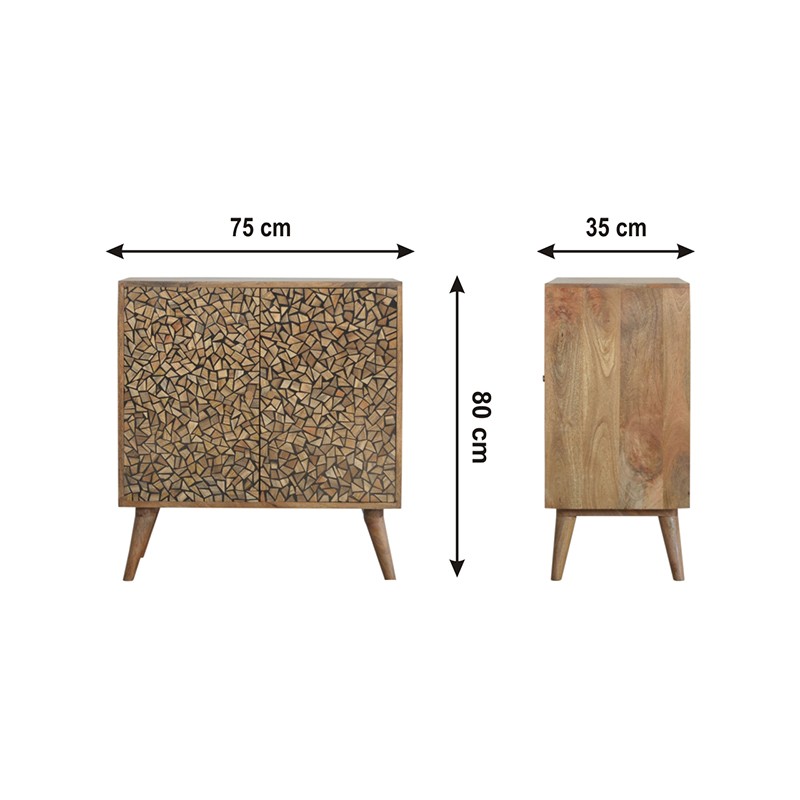 Lisbon Black Abstract Cabinet  - Artisan Furniture 