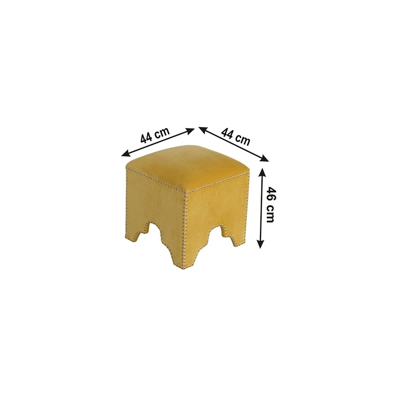 Mustard Studded Footstool  - Artisan Furniture 