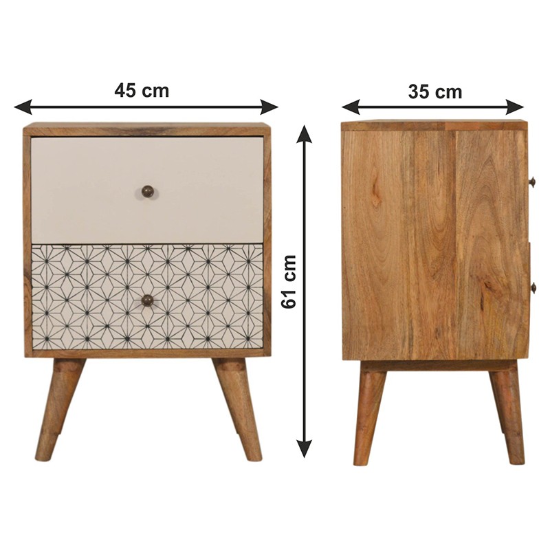 Prima 2 Tone Bedside  - Artisan Furniture 