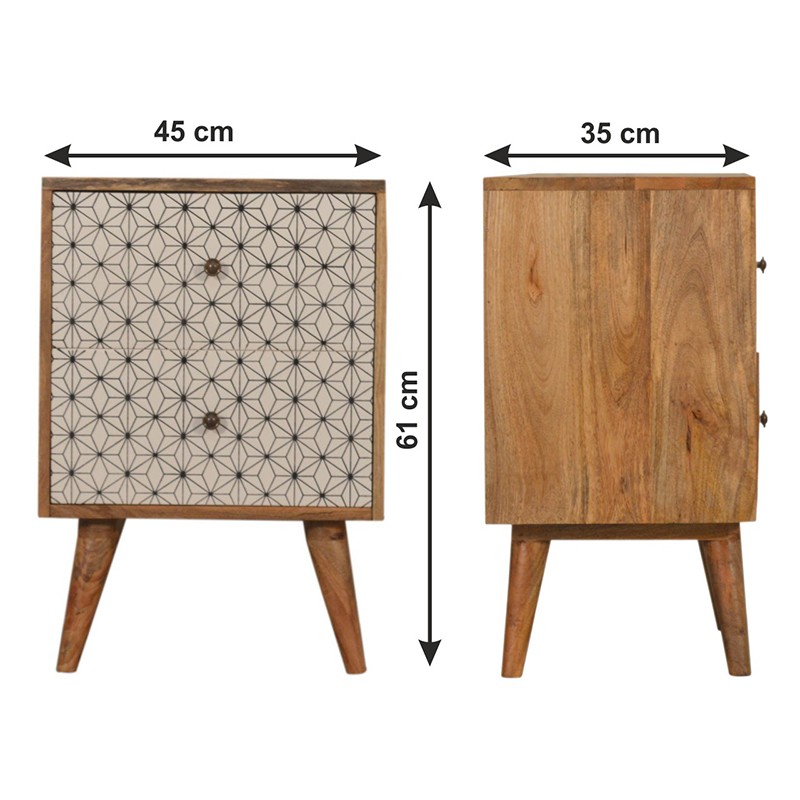 Prima 2 Drawer Bedside  - Artisan Furniture 