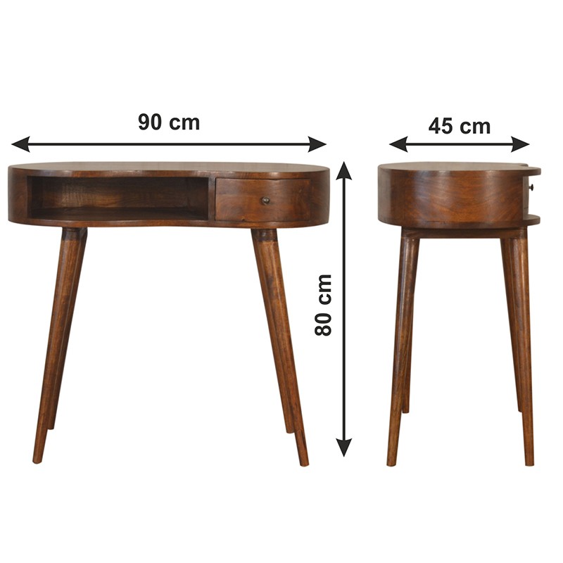 Chestnut Wave Writing Desk  - Artisan Furniture 