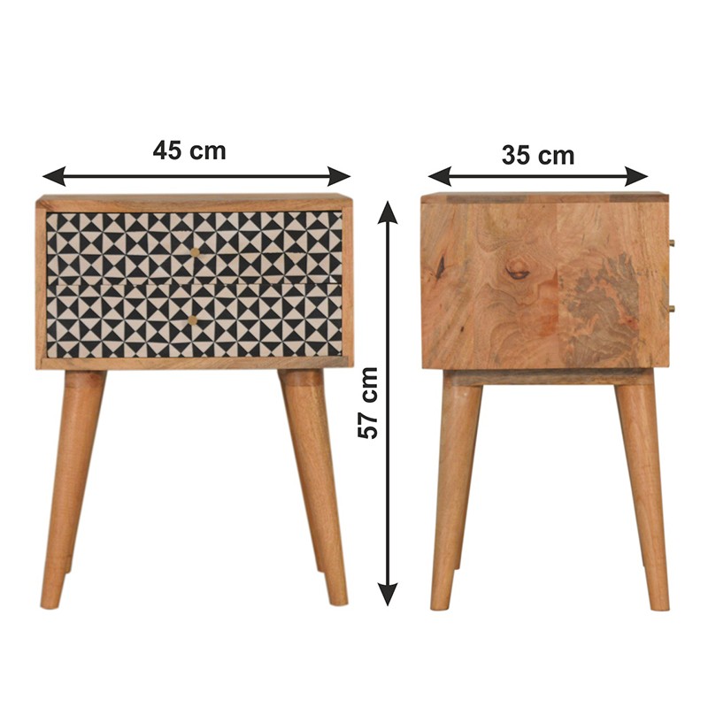 Rafina 2 Drawer Bedside  - Artisan Furniture 