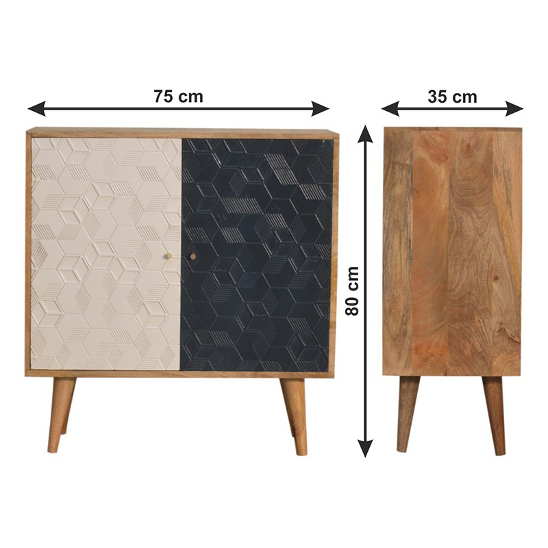 Acadia White and Navy Cabinet  - Artisan Furniture 