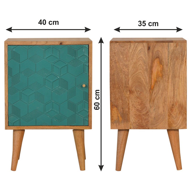Acadia Teal Bedside  - Artisan Furniture 
