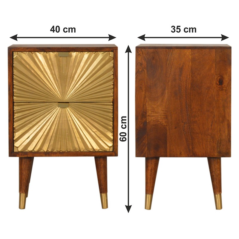 Manila Gold Bedside  - Artisan Furniture 