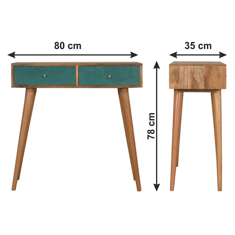 Acadia Teal Console Table  - Artisan Furniture 
