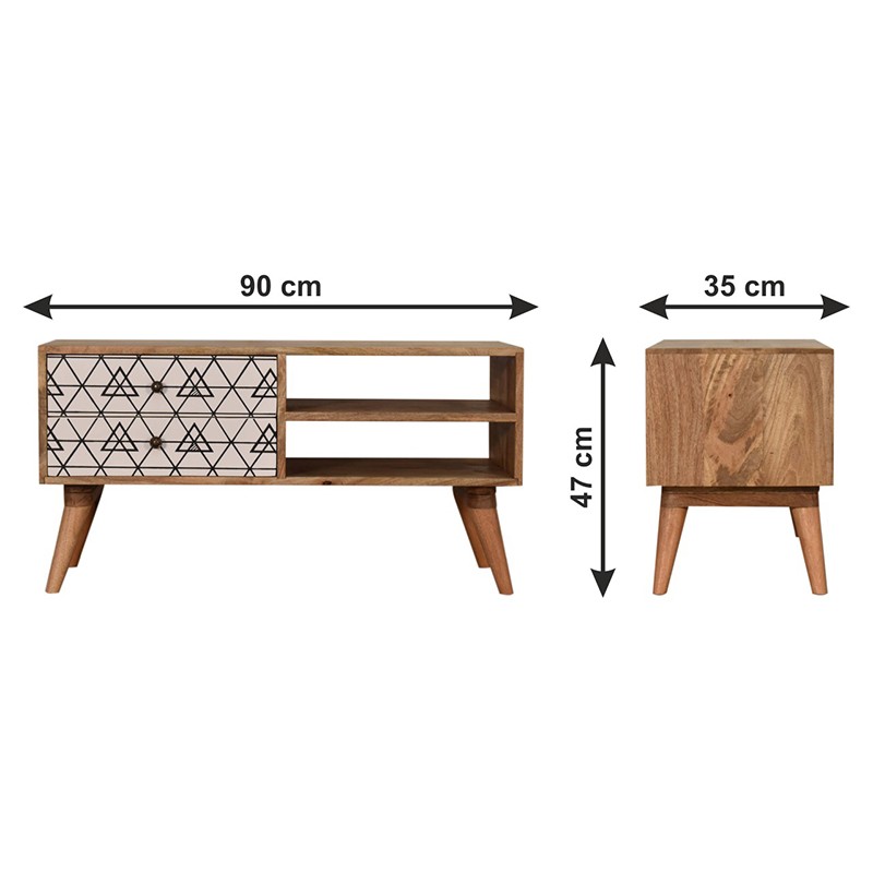 Triangle Printed Media Unit  - Artisan Furniture 