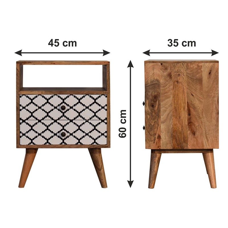 Stella Bedside with Open Slot  - Artisan Furniture 