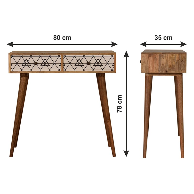Triangle Printed Console Table  - Artisan Furniture 