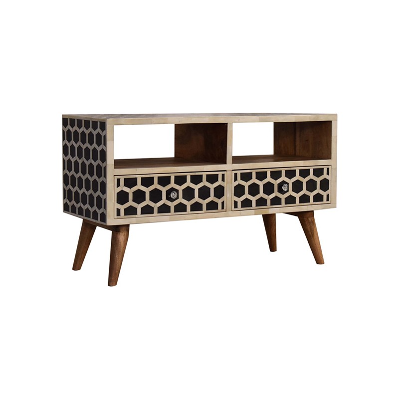 Honeycomb Bone Inlay Media Unit Artisan Furniture