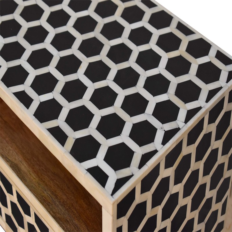 Honeycomb Bone Inlay Media Unit  - Artisan Furniture 