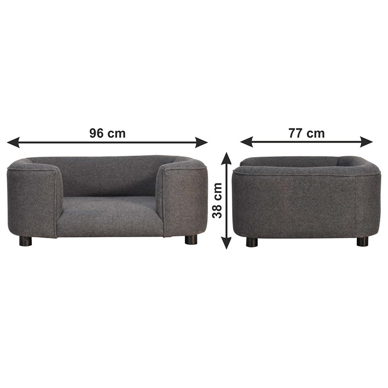 Battleship Tweed Pet Sofa Bed  - Artisan Furniture 