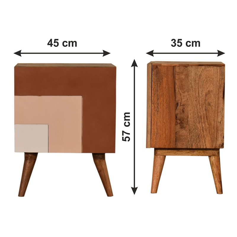 Quebec Brown Bedside  - Artisan Furniture 