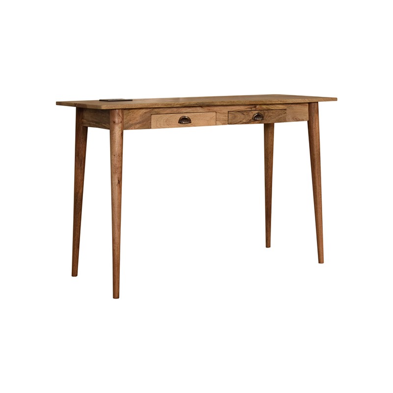 Nordic Style Writing Desk with 2 Drawers and Cable access Artisan Furniture