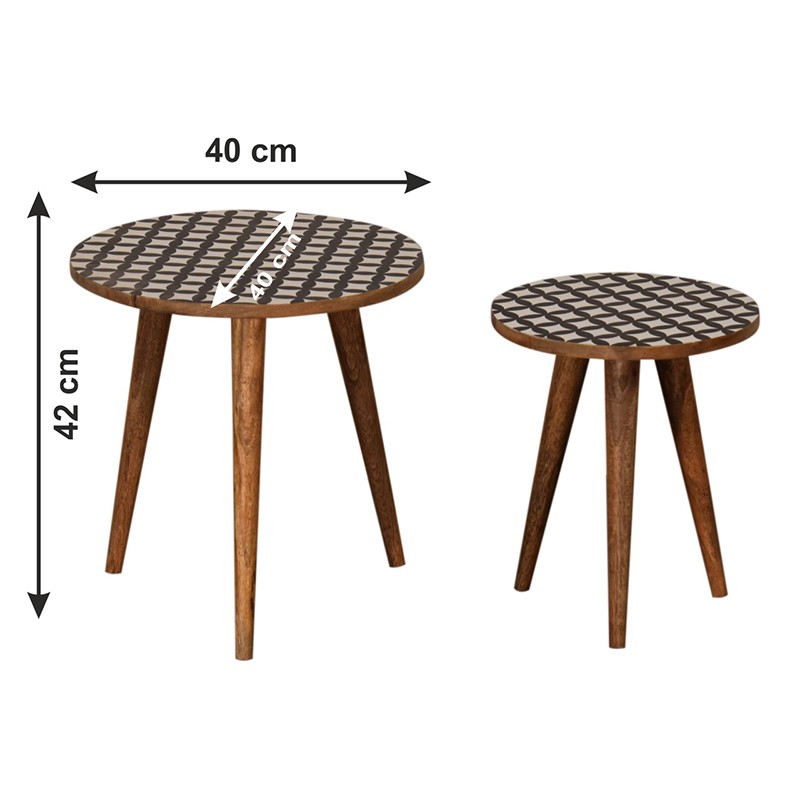 Monochrome Nesting Stools  - Artisan Furniture 