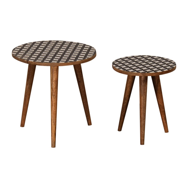 Monochrome Nesting Stools Artisan Furniture