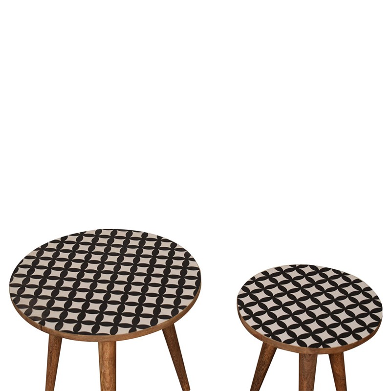 Monochrome Nesting Stools  - Artisan Furniture 