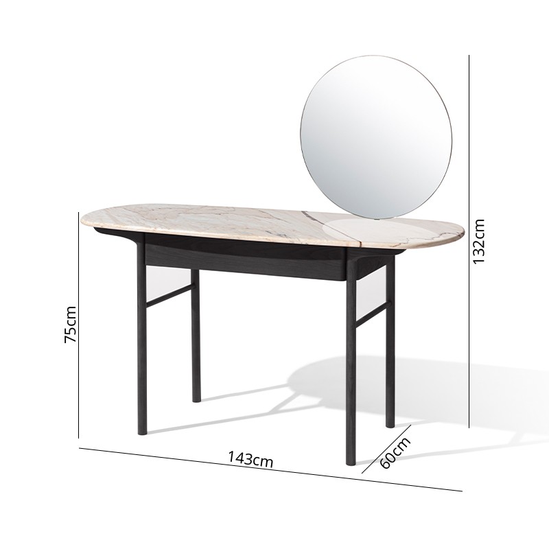 Delorean Vanity Desk  - Carpanese Home 