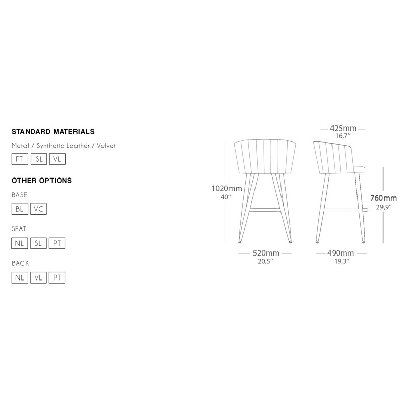 Florence Bar Chair  - Emotional Projects 