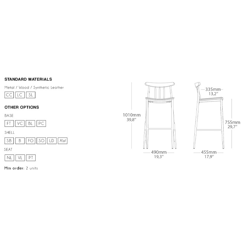 Rome Bar Chair  - Emotional Projects 