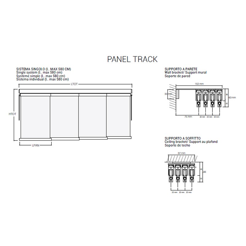Panel Track Blinds  - Tao 