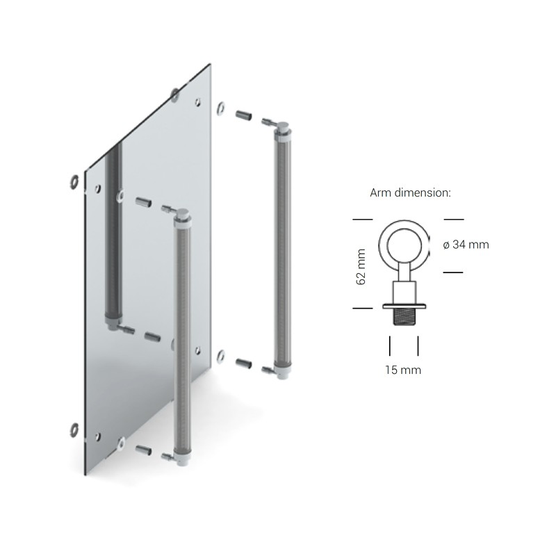 Make up 6 Fluorescent Mirror Light  - Betec 