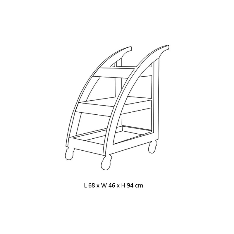 Dhanur Wooden Spa Trolley  - Esthetica 