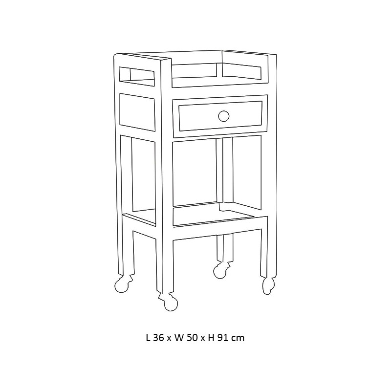 Milli Wooden Spa Trolley  - Esthetica 