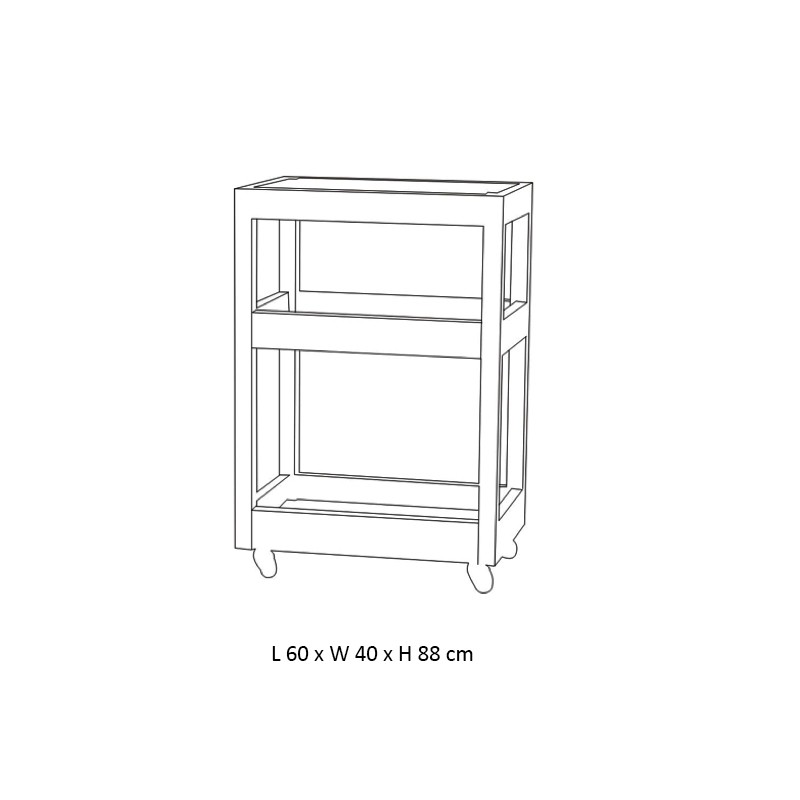 Mukul Wooden Spa Trolley  - Esthetica 