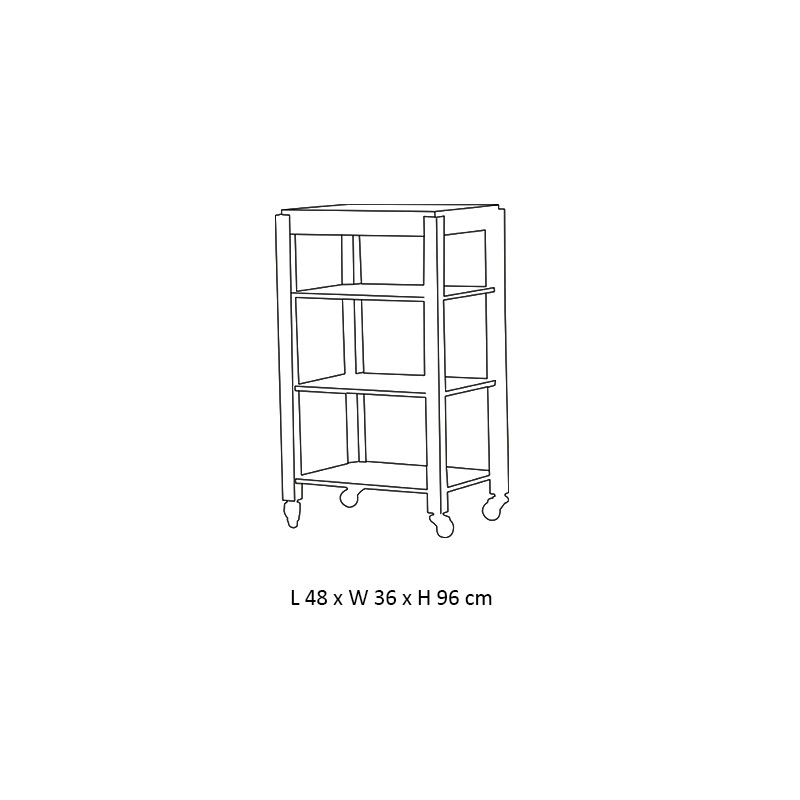 Nandita Wooden Spa Trolley  - Esthetica 
