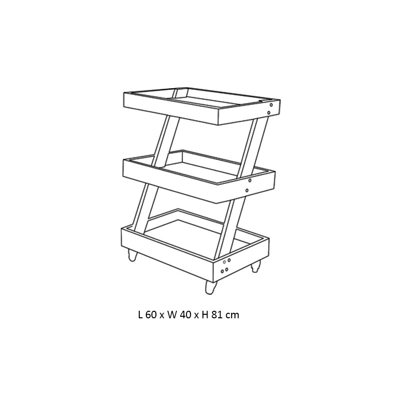 Tarang Wooden Spa Trolley  - Esthetica 