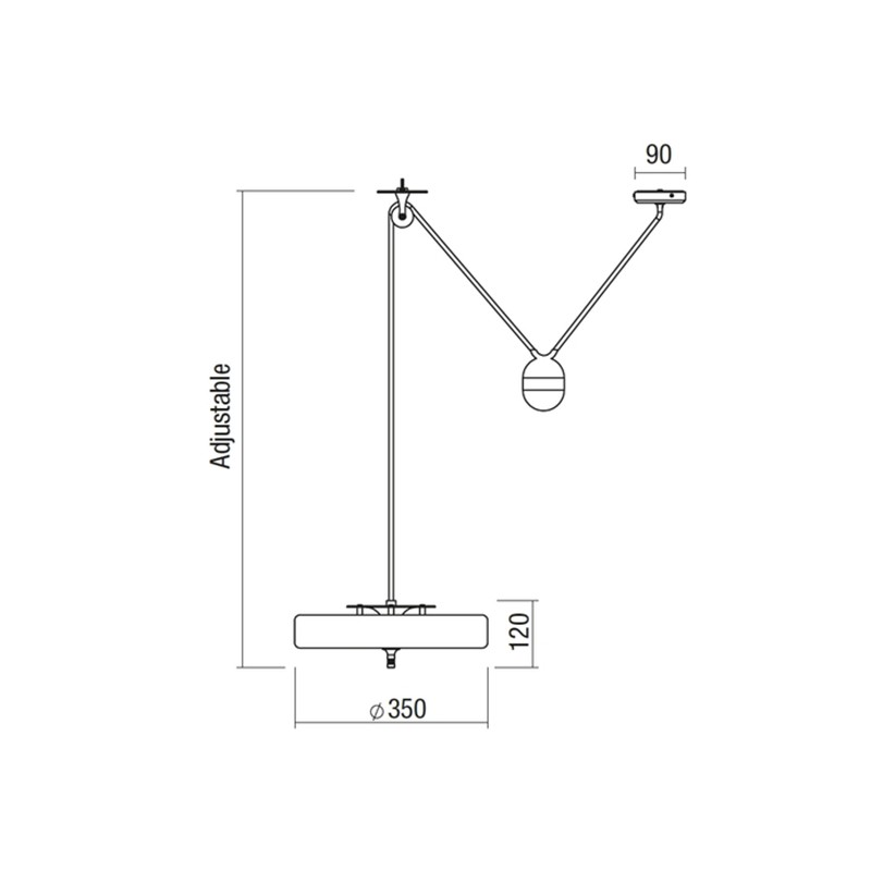 Revolve Rise And Fall Hanging Light  - Bert Frank 