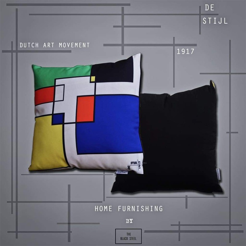 De Stijl Abstract  - The Black Steel 