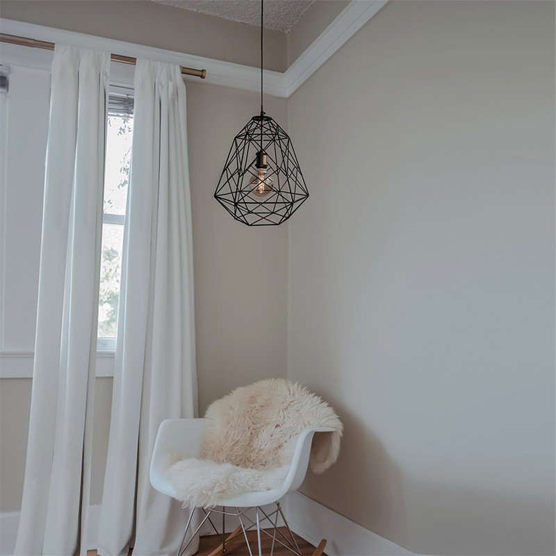 Scandinavian Geometric Cage  - The Black Steel 