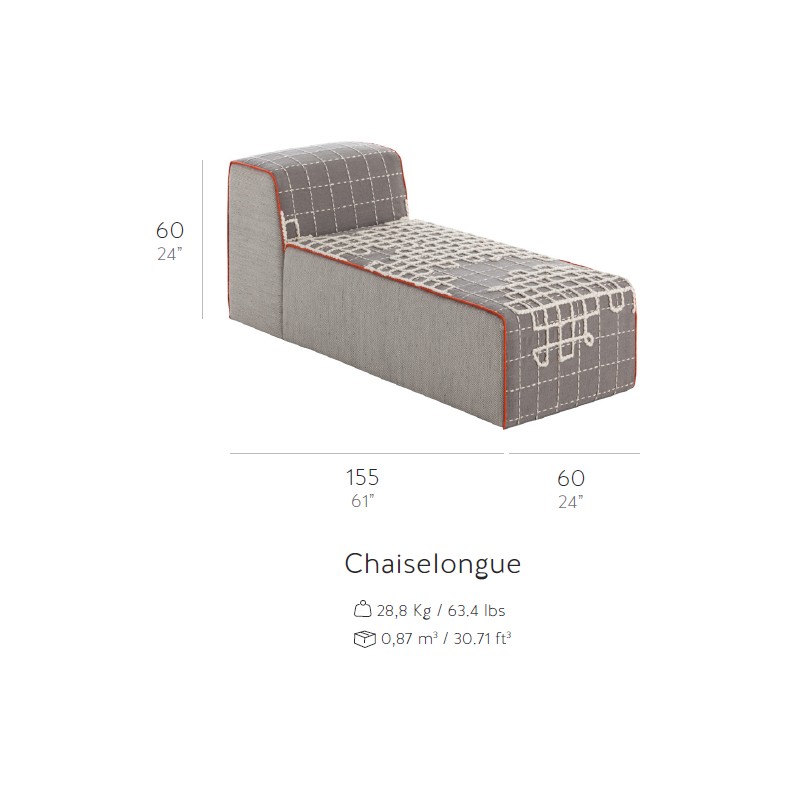 Bandas Chaiselongue C  - Gan Rugs 