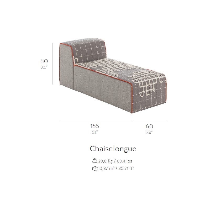 Bandas Chaiselongue E  - Gan Rugs 