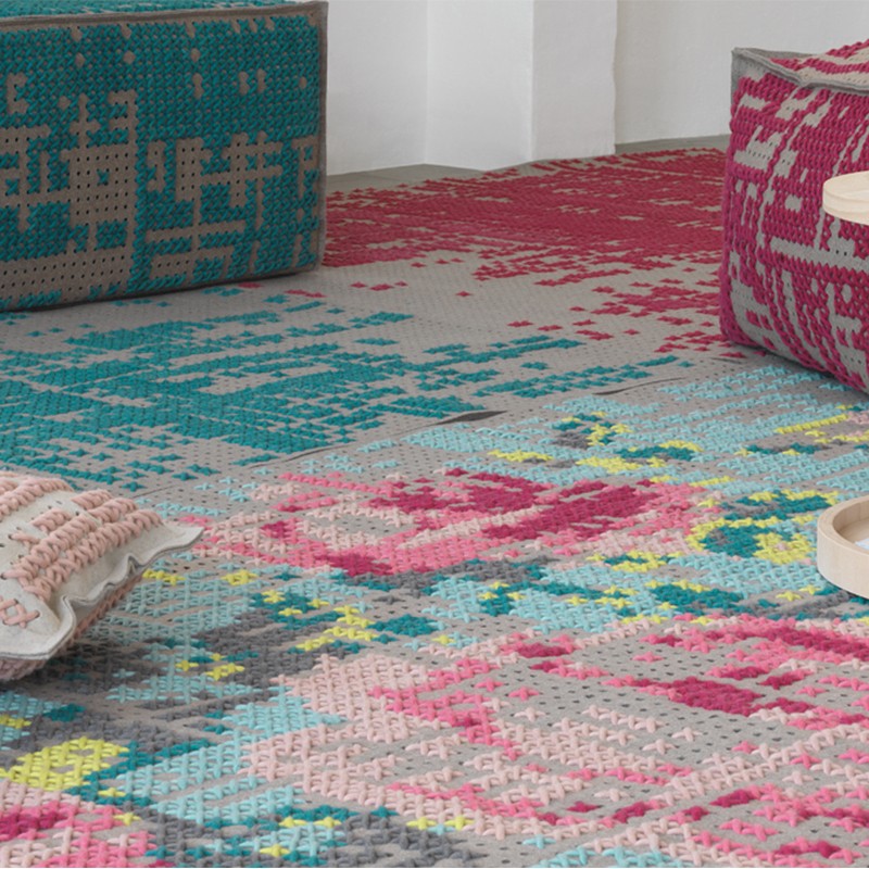 Canevas Flowers Color  - Gan Rugs 