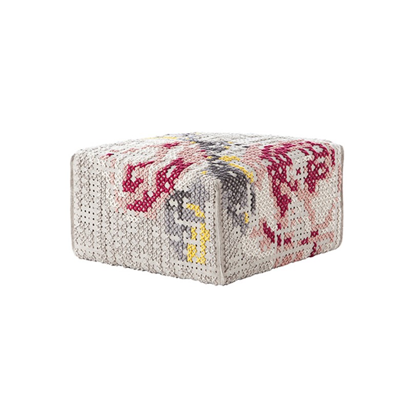 Canevas Square Flowers  Color Gan Rugs