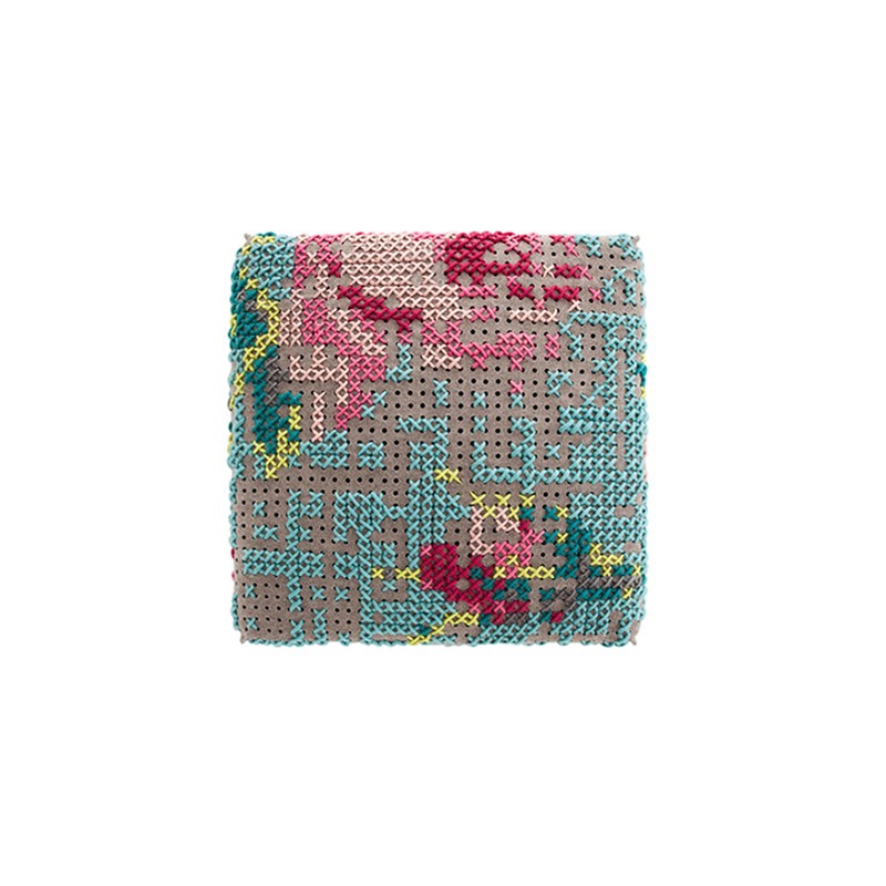 Canevas Square Flowers  Color  - Gan Rugs 