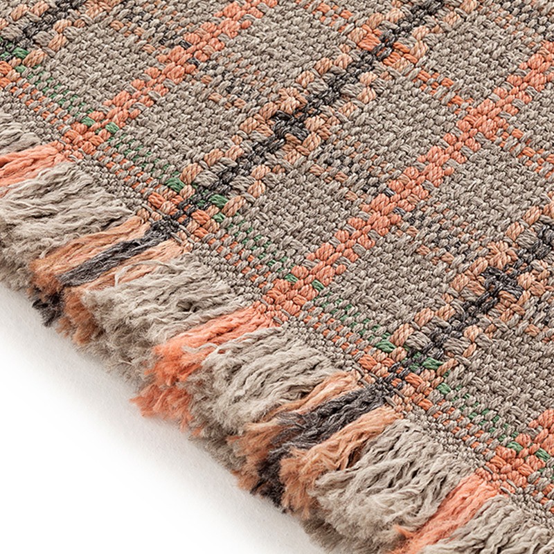 GL Big Roll Tartan Terracotta  - Gan Rugs 