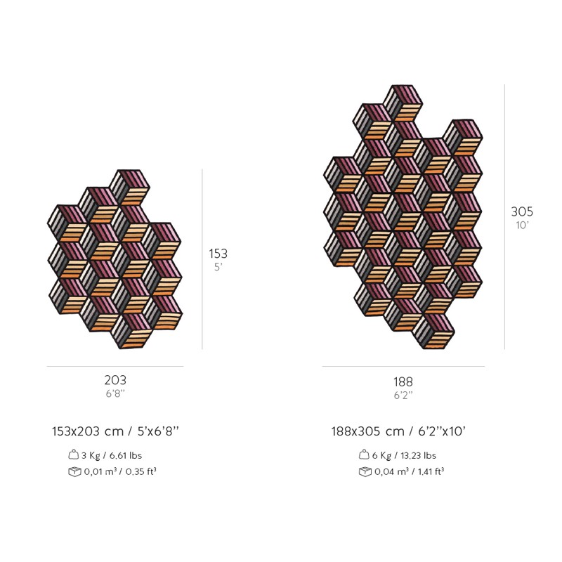 Parquet Hexagon  - Gan Rugs 