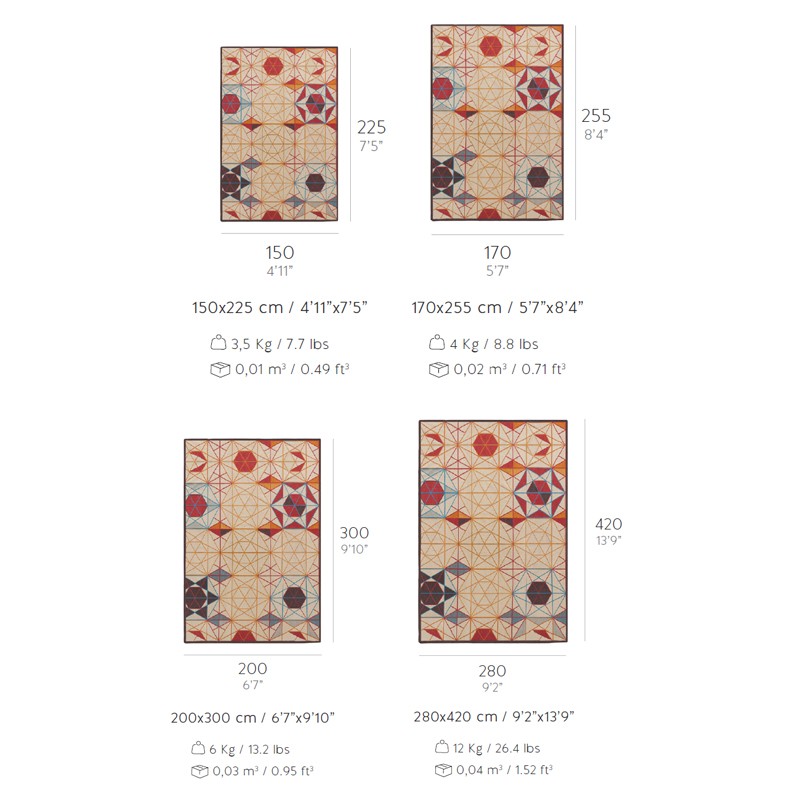 Hexa Rectangular  - Gan Rugs 