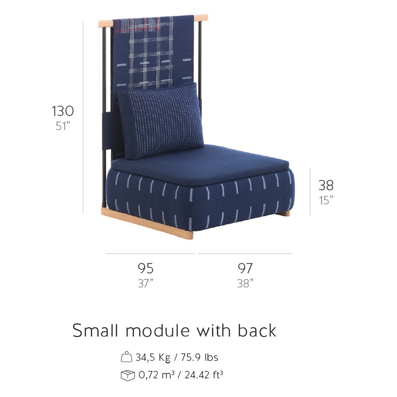 Lan Small With Back  - Gan Rugs 