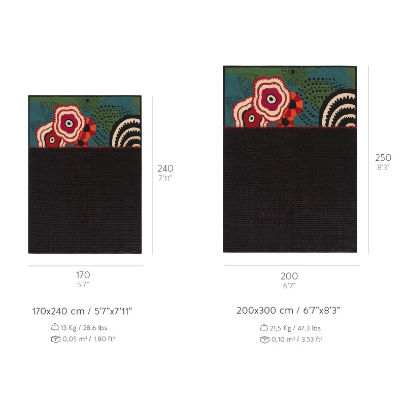 Rustic Chic Flower Multi  - Gan Rugs 