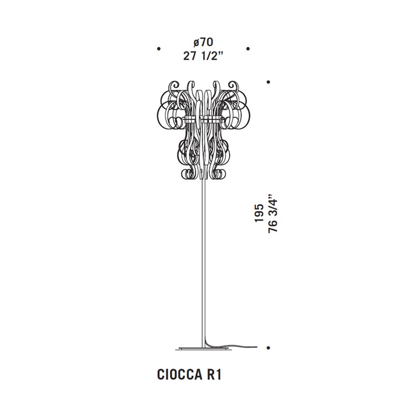 Ciocca Floor Lamp  - De Majo 