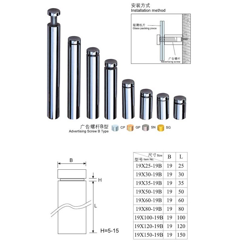 Advertising Screw Type B1  - Hutlon 