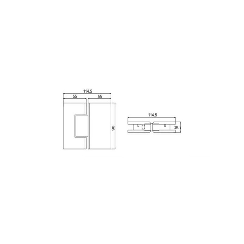 GZ 2721 Glass Door Hinge  - Hutlon 